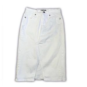 Banana Republic All White Jean Pencil Skirt Women’s 00P